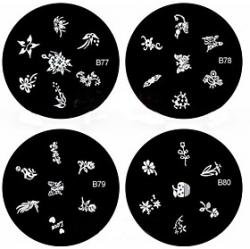 Low Price on 1PCS Nail Art Stamp Stamping Image Template Plate B Series NO.77-80(Assorted Pattern)