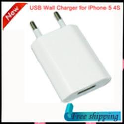 Low Price on High Quality 5V 1A EU AC Travel USB Wall Charger for iPhone 5 4 4S Samsung Galaxy S2 S3 S4 HTC Cell Phones Adapter Free Shipping