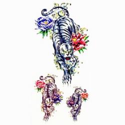 Low Price on 1pc Animal Manly Tiger Rose Waterproof Tattoo Sample Mold Temporary Tattoos Sticker for Body Art(18.5cm8.5cm)