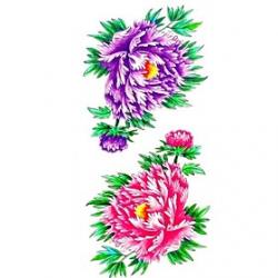Low Price on 1pc Purple Pink Chrysanthemum Waterproof Tattoo Sample Mold Temporary Tattoos Sticker for Body Art(18.5cm8.5cm)