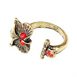 Low Price on Kazakh Korean Family Of European And American Jewelry Retro Red Diamond Owl Ring Opening