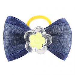 Low Price on Simple Flower Style Tiny Rubber Band Hair Bow for Dogs Cats(Assorted Color)