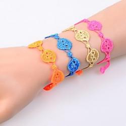 Low Price on European Fashion Vintage Lace Skull Friendship Bracelets(1PC)(Assorted Colors)